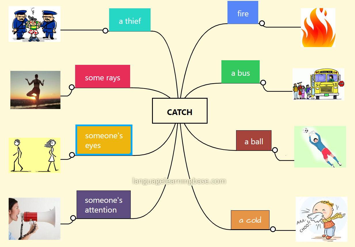 Collocations with BREAK and CATCH learn English,english,collocation