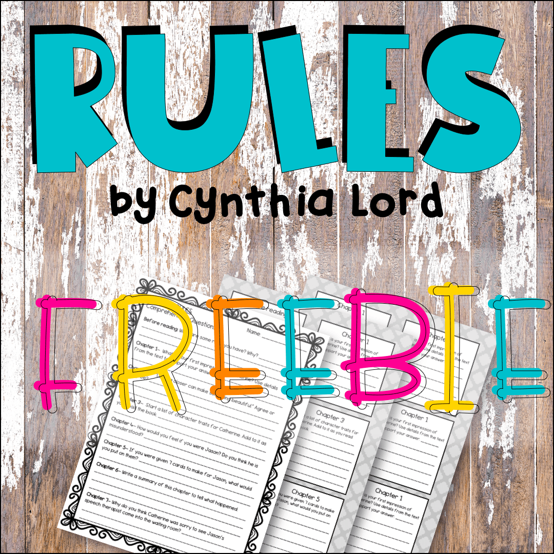 Rules by Cynthia Lord FREEBIE Made By Teachers