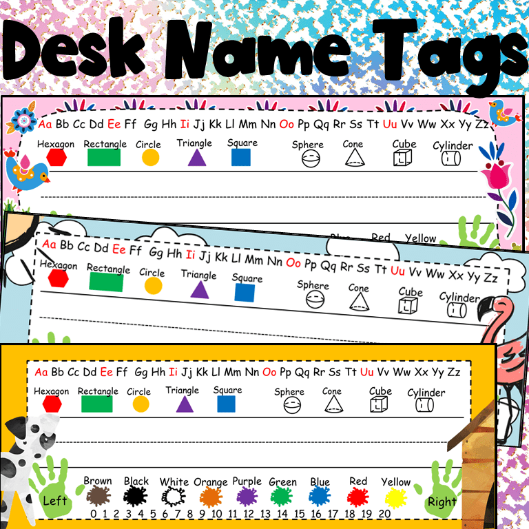 Kindergarten Printable Desk Name Tags Made By Teachers