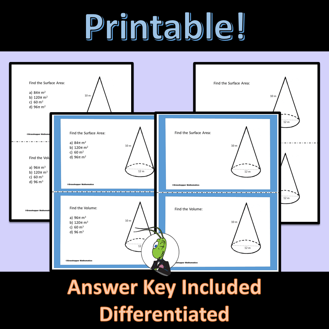 Surface Area and Volume Pyramids and Cones Geo | Made By Teachers