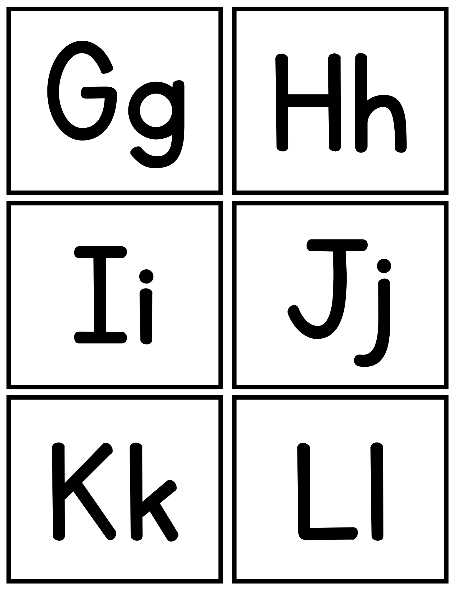 Alphabet Flash cards (B&W) Made By Teachers