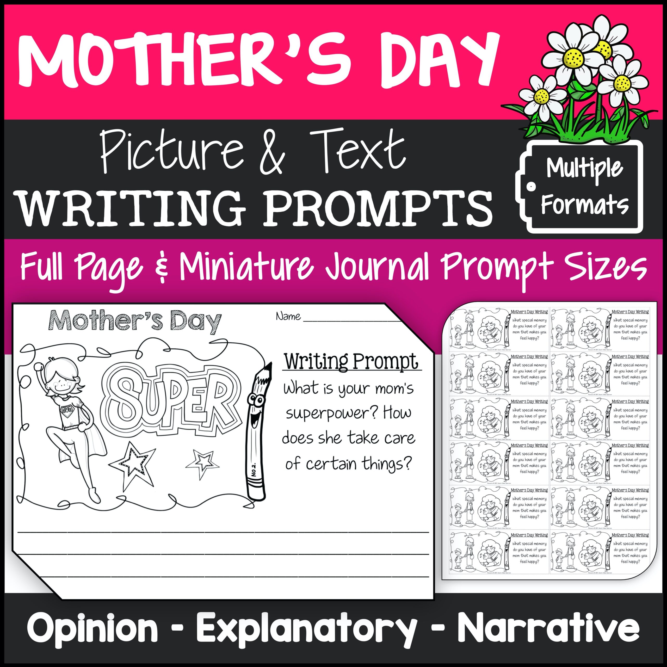 Mother's Day Writing Prompts Made By Teachers