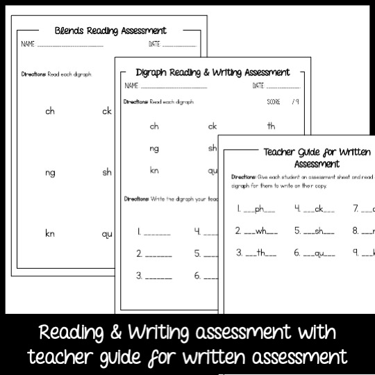 Consonant Digraphs Assessment Parent Communication Letter Home
