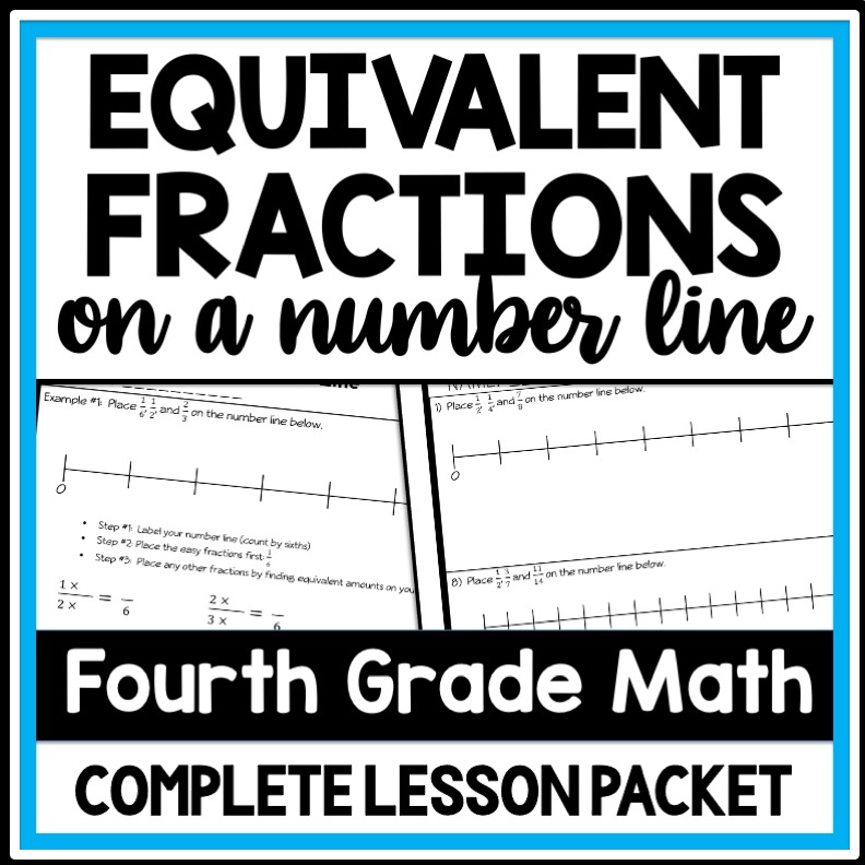 Equivalent Fractions On A Number Line