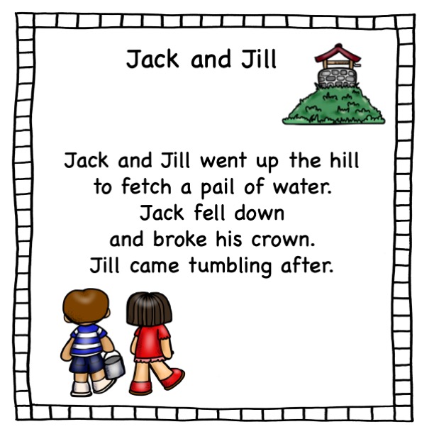 Pocket Chart Poem Jack and Jill Nursery Rhyme Made By Teachers