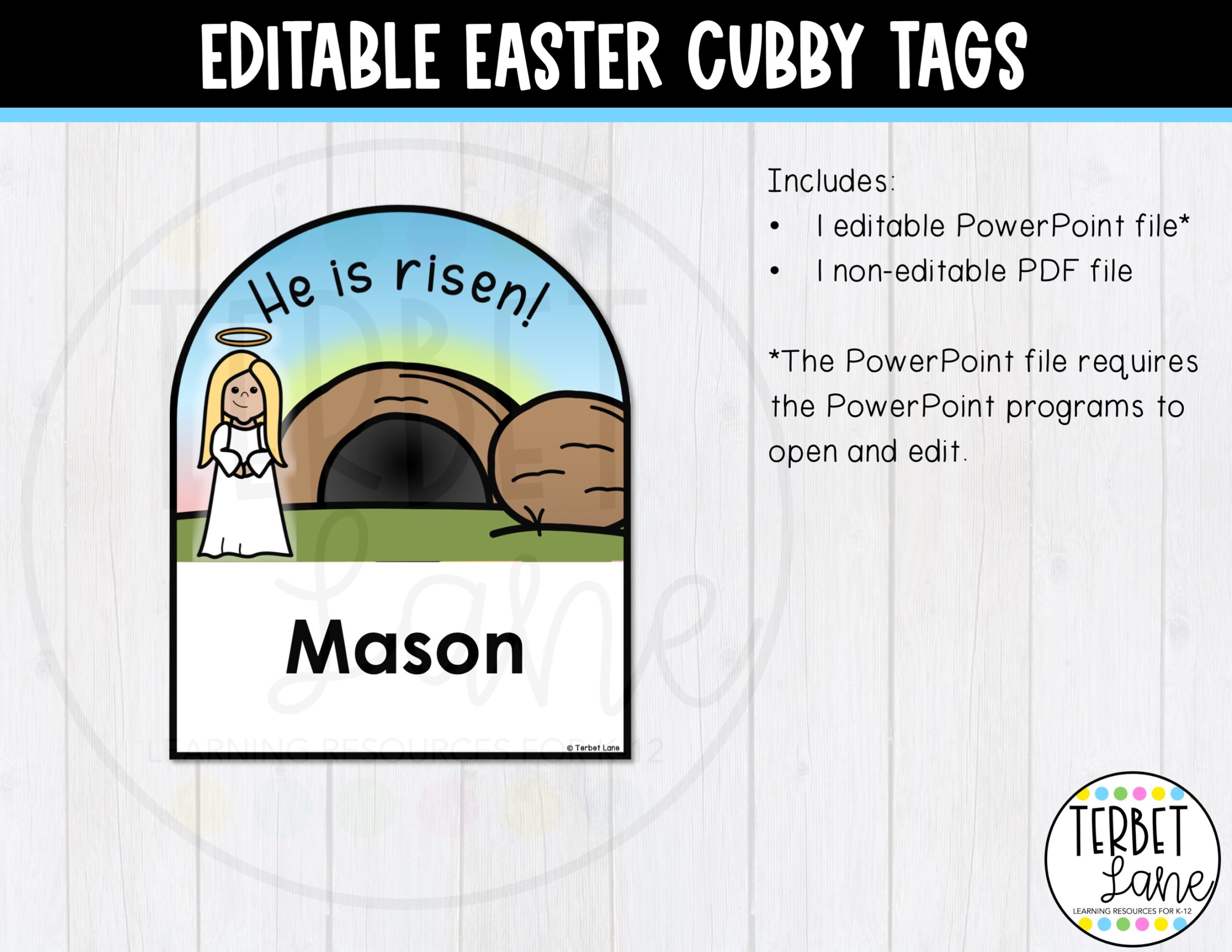 Editable Easter Cubby Tags Locker Labels Made By Teachers