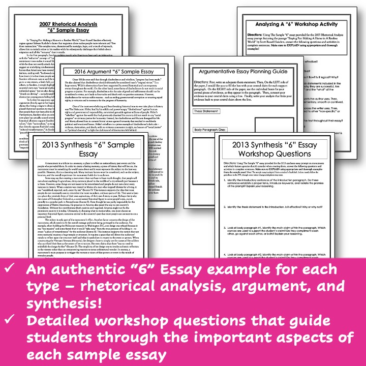 AP Language & Composition Essay Bundle Rhetorical Analysis, Argument