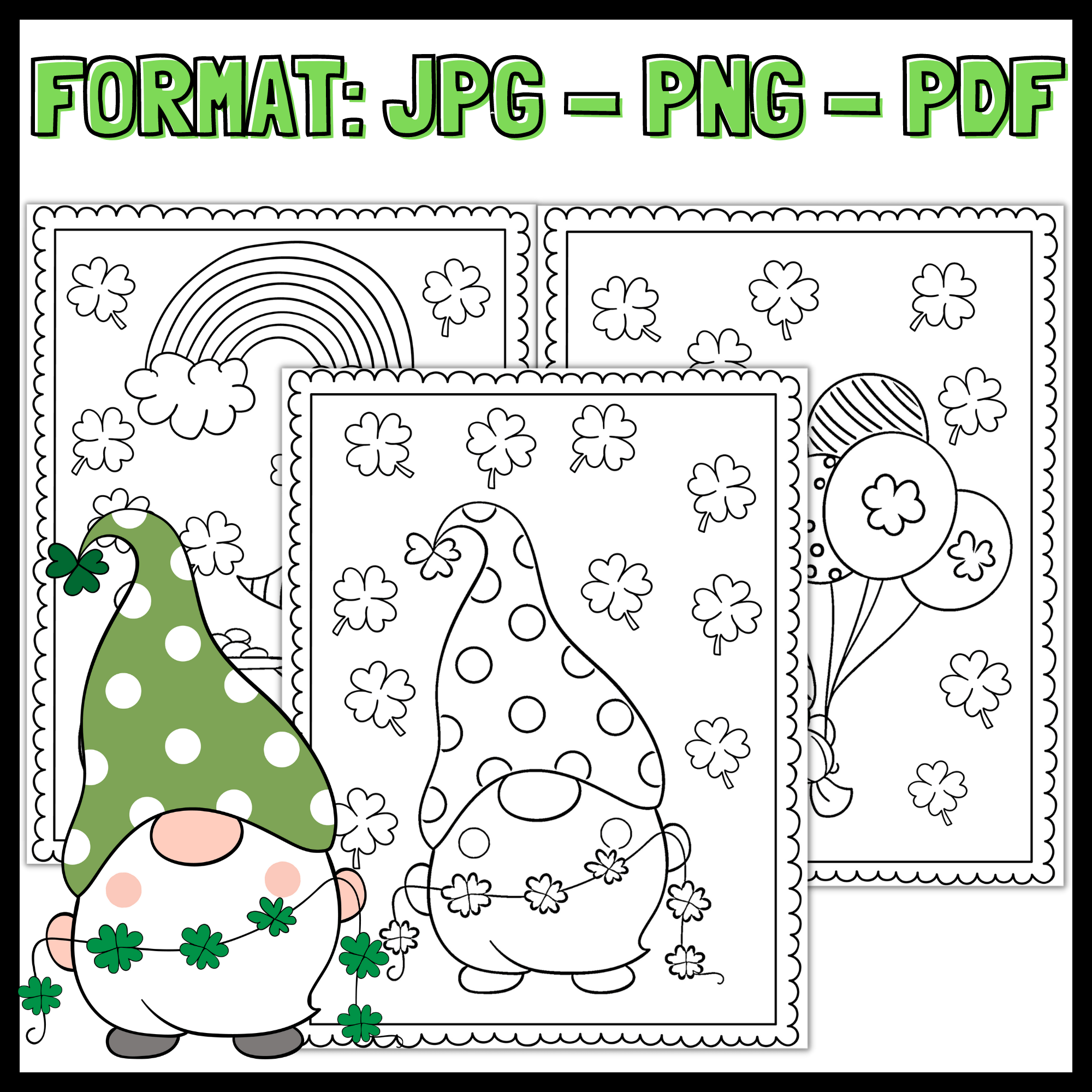 St. Patrick's Day Coloring Pages St. Patrick's Day Gnomes Coloring