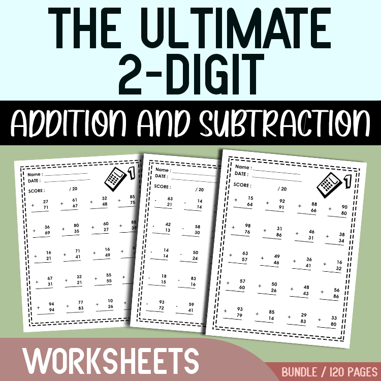 Mixed 2 Digit Addition and Subtraction Worksheets Made By Teachers