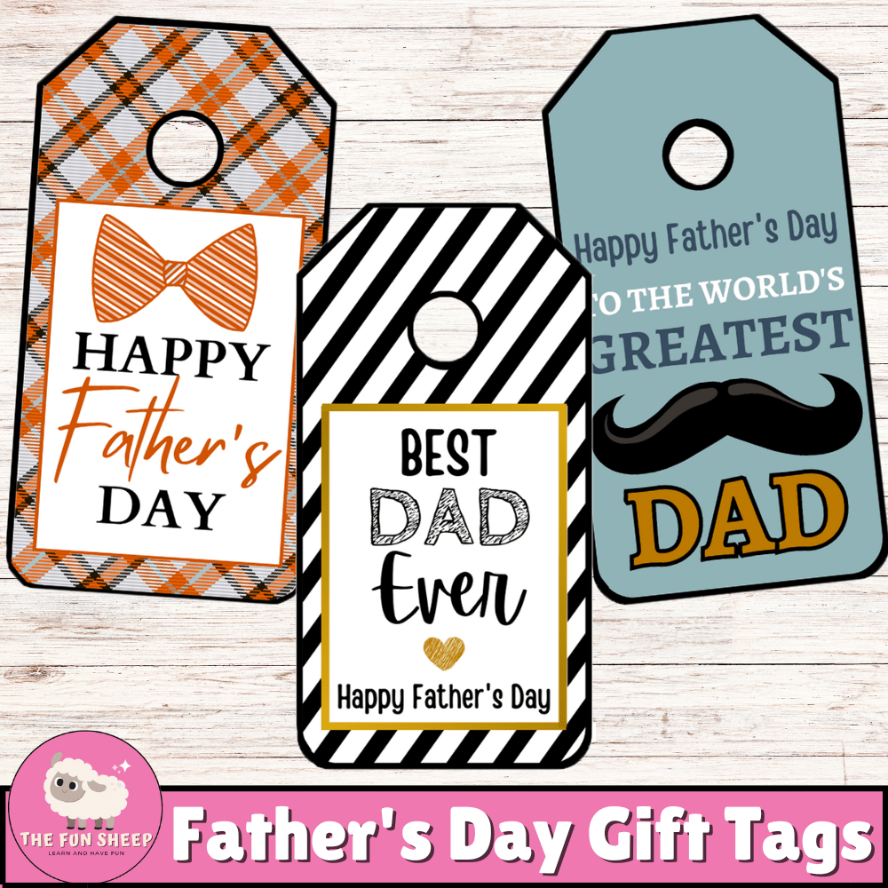 Father's Day Gift Tags Happy Fathers Day Gift Tags for Teacher and