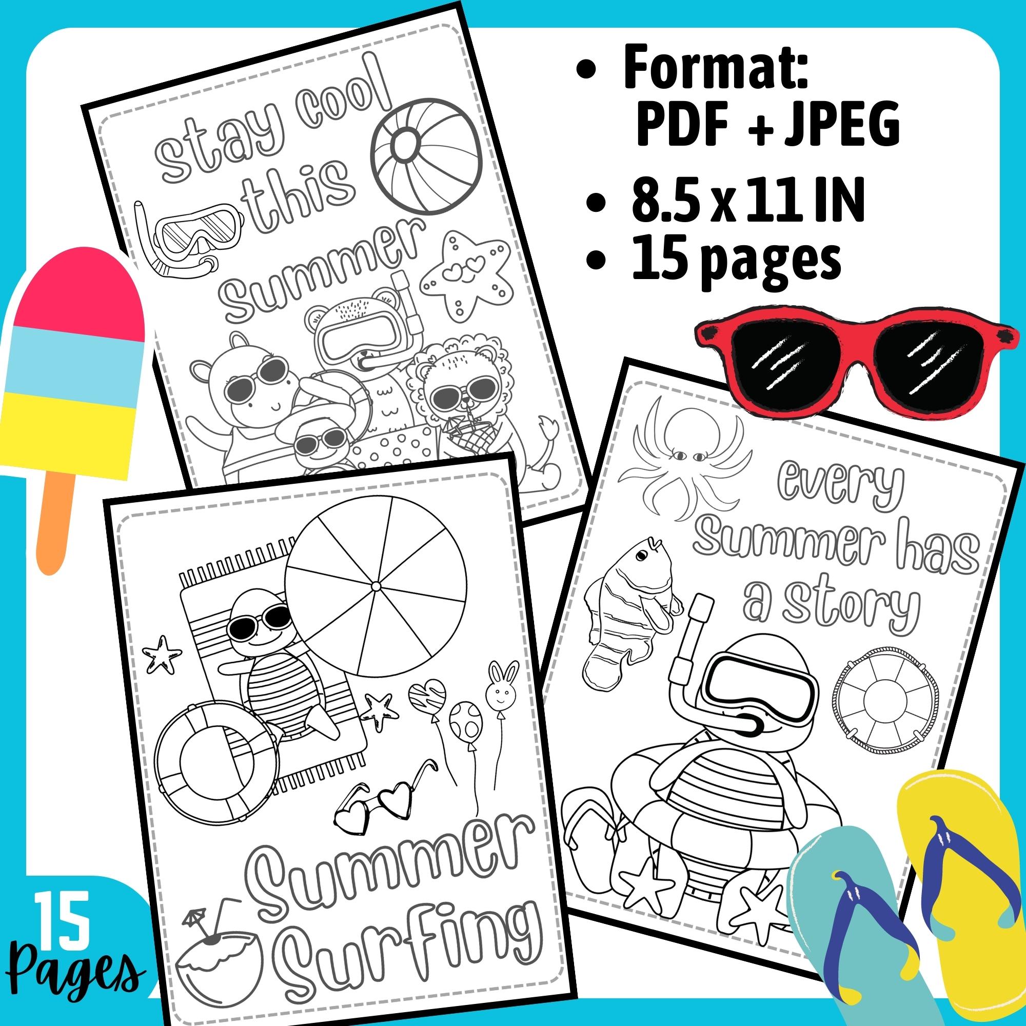 Summer Coloring Pages End of The Year Coloring Sheets With Quotes