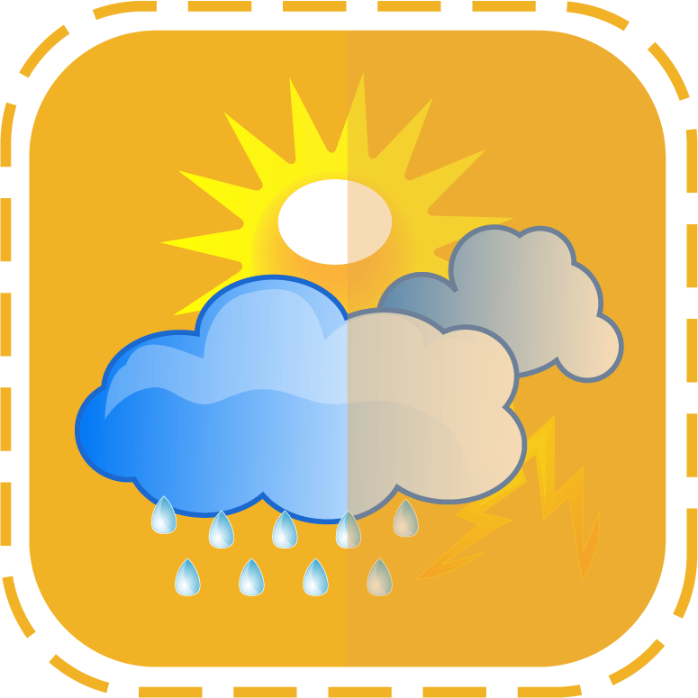 free weather forecast elements squares vector 753870