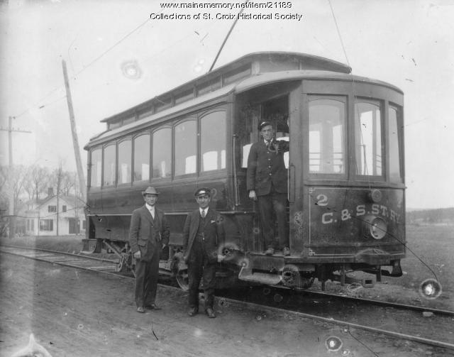 Item 21189 Calais Street Railway Car 2, Calais Vintage Maine Images