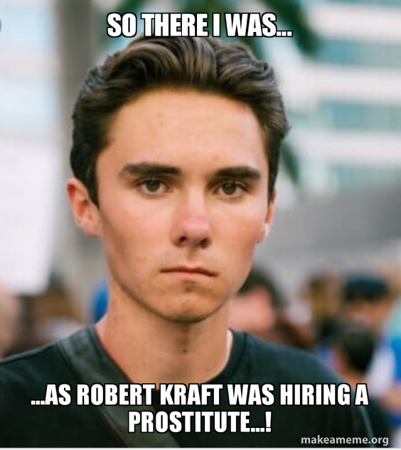 So there I was...as Robert KrafT was hiring a prostitute...! Make