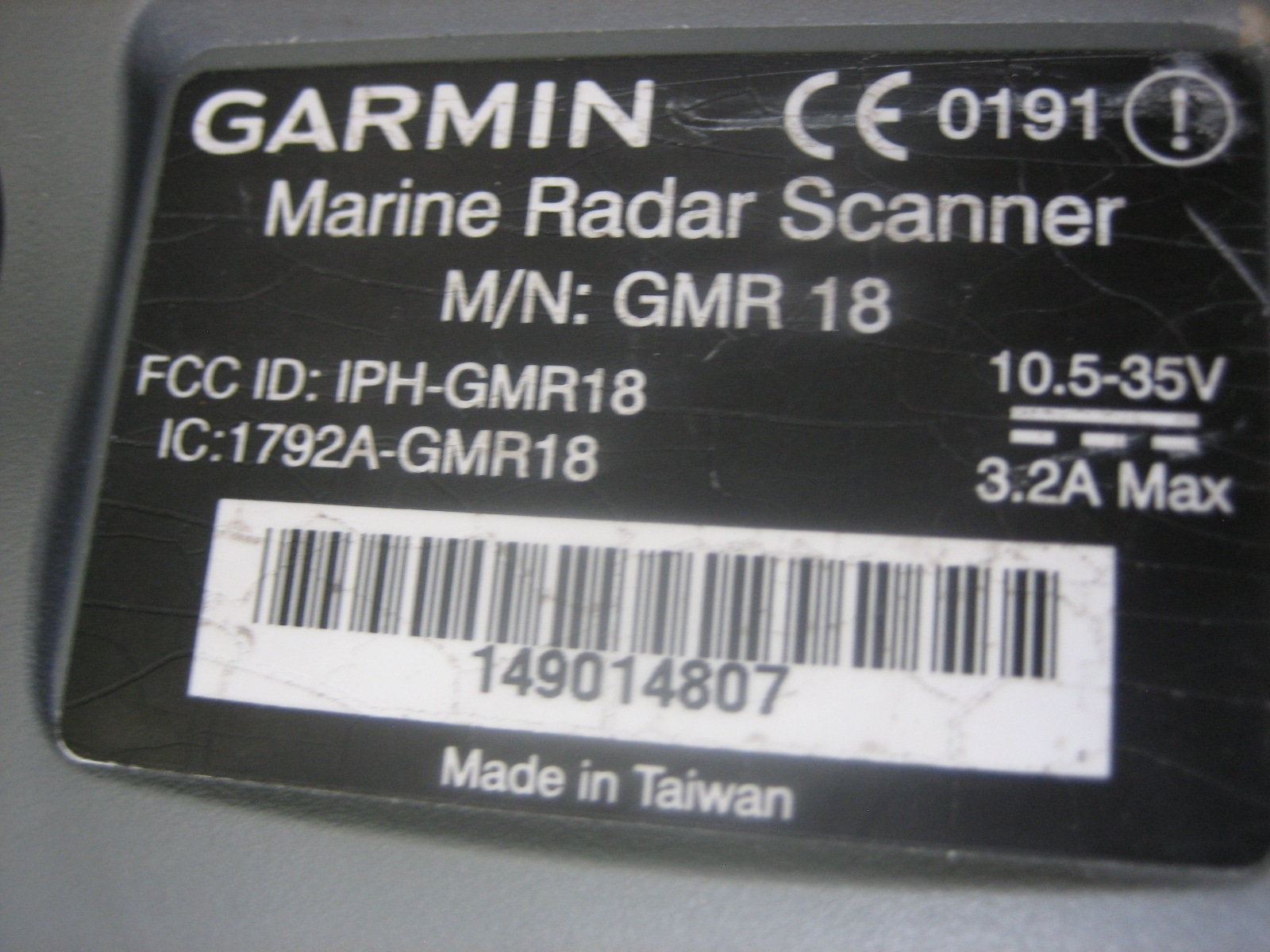 Garmin GMR18 4kw Radar Dome Add-On w/ Cables - Tested & Updated w/90