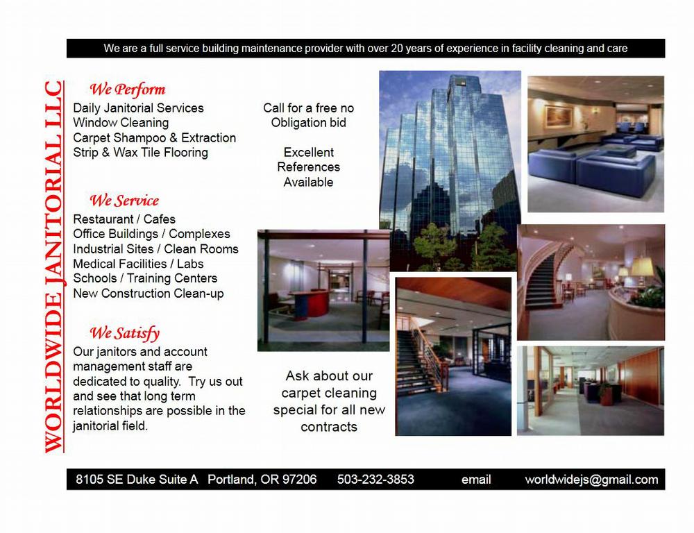 WorldWide Janitorial Serivices & Supplies LLC Portland OR 97206 503