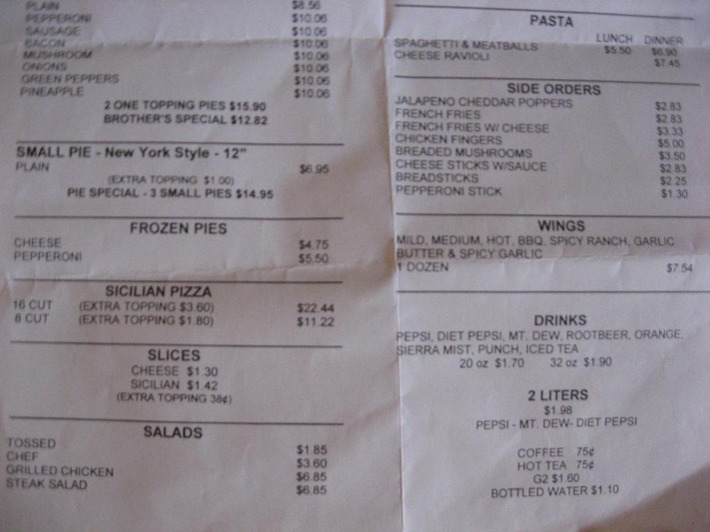 Brothers Pizza Altoona PA 16601 8149427444 Pizza