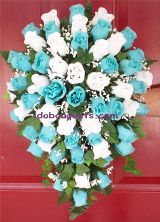 Teal Bridal Bouquet from Flowers for Less Idobouquets in Roanoke, AL 36274