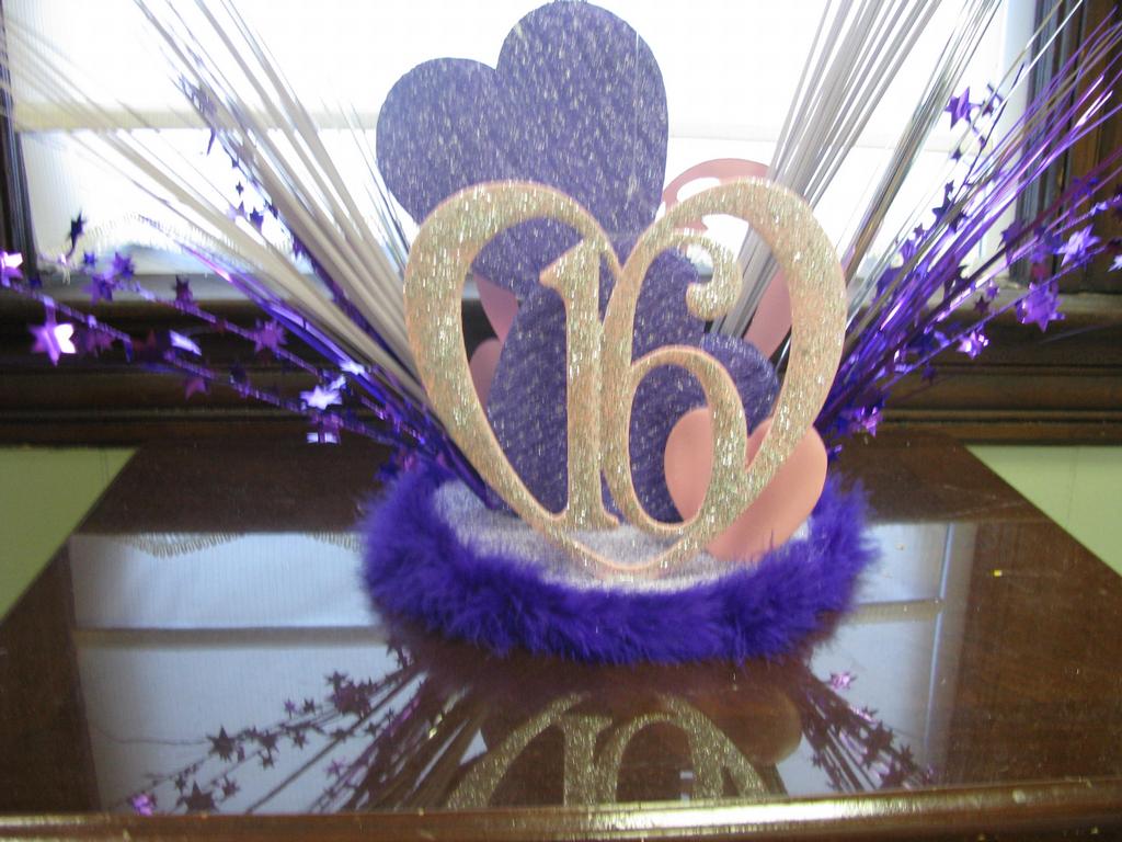 Sweet 16 centerpiece from A Personal Touch in Pearl River, NY 10965