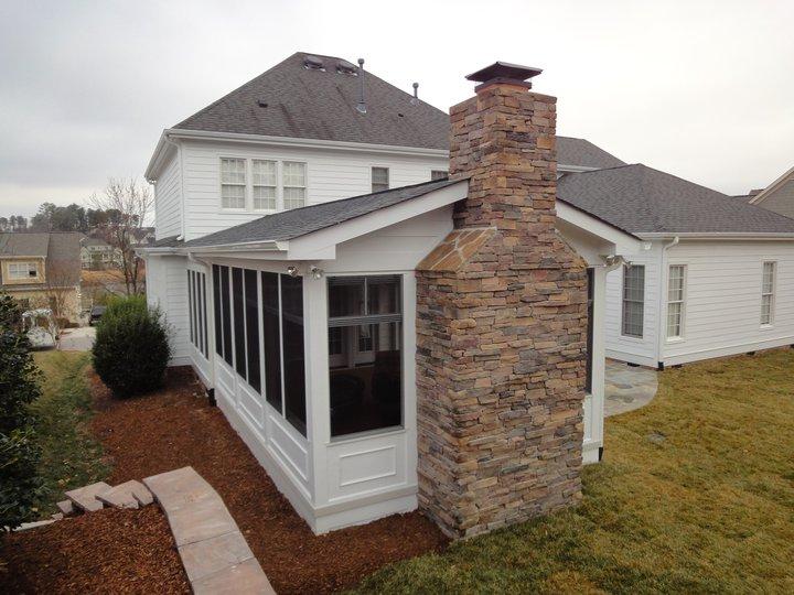 Cary Screen Porch from Raleigh Sunrooms Three (3) Season Rooms Eze Breeze Windows Raleigh