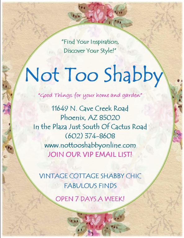 Not Too Shabby Phoenix AZ 85020 6023748608 Home Decor