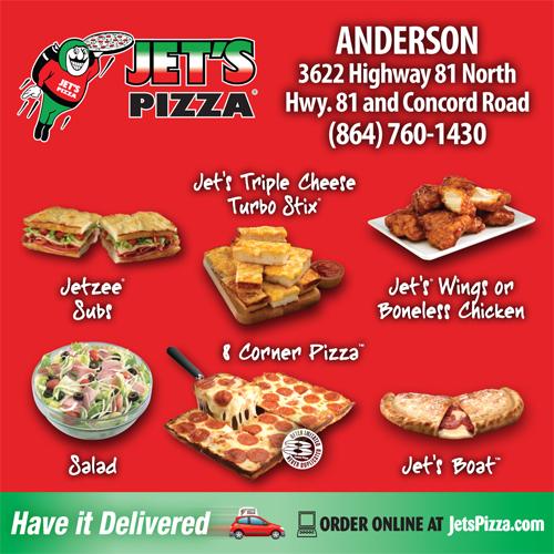 Jets pizza Anderson SC 29621 8647601430 Fast Food