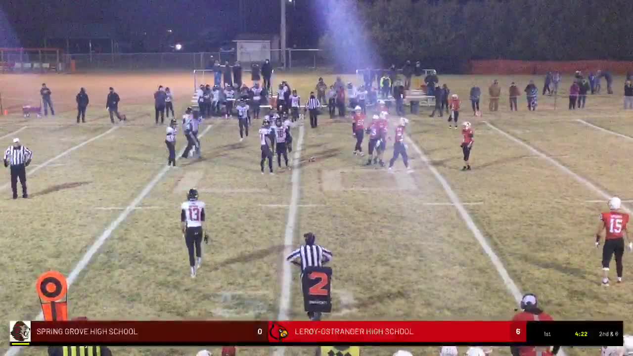 Spring Grove LeroyOstrander Second Round Varsity Football Playoffs
