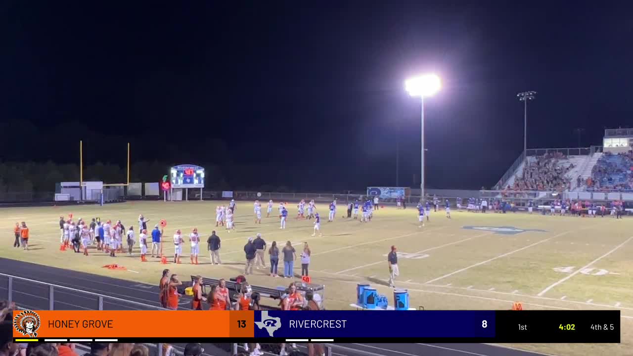 Honey Grove Warriors vs Rivercrest Rebels Football HGAthletics