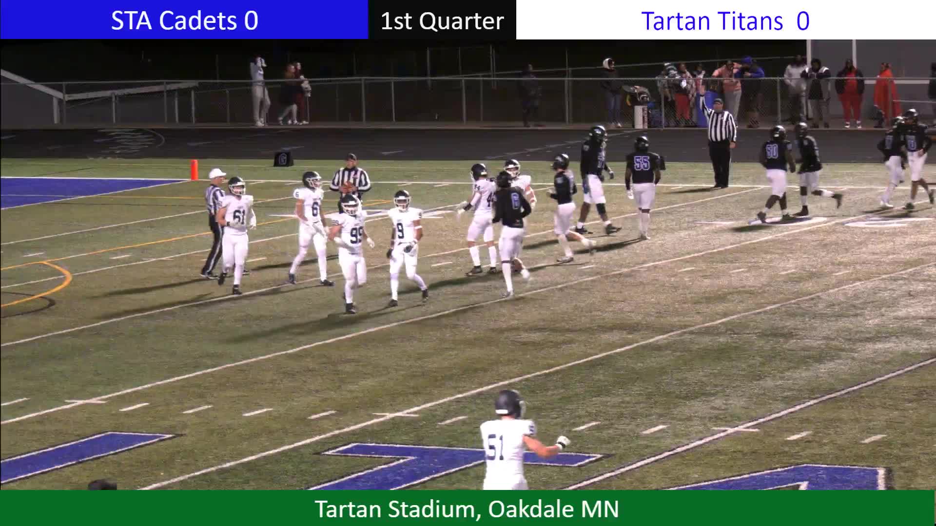 HS Football STA vs Tartan Football CadetBroadcasting