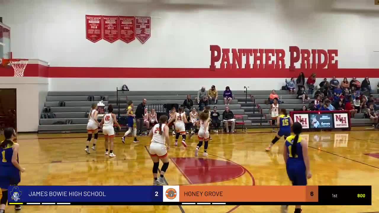 Honey Grove Lady Warriors vs James Bowie Pirates Basketball HGAthletics