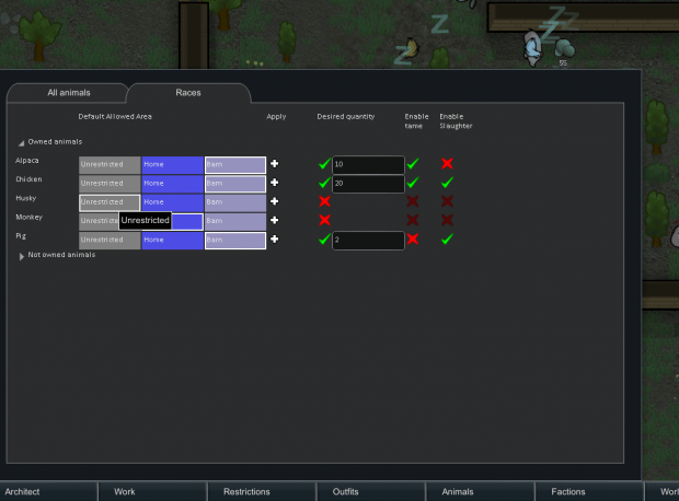 Image 2 Animal Manager UI mod for RimWorld Mod DB