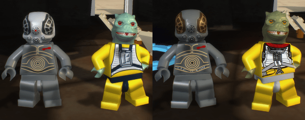 Bossk and 4LOM Comparison image Lego Star Wars Modernized Character Texture Pack for LEGO