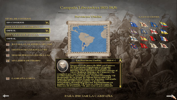 menu intro image Sudamerica Total War mod for Rome Total War Mod DB