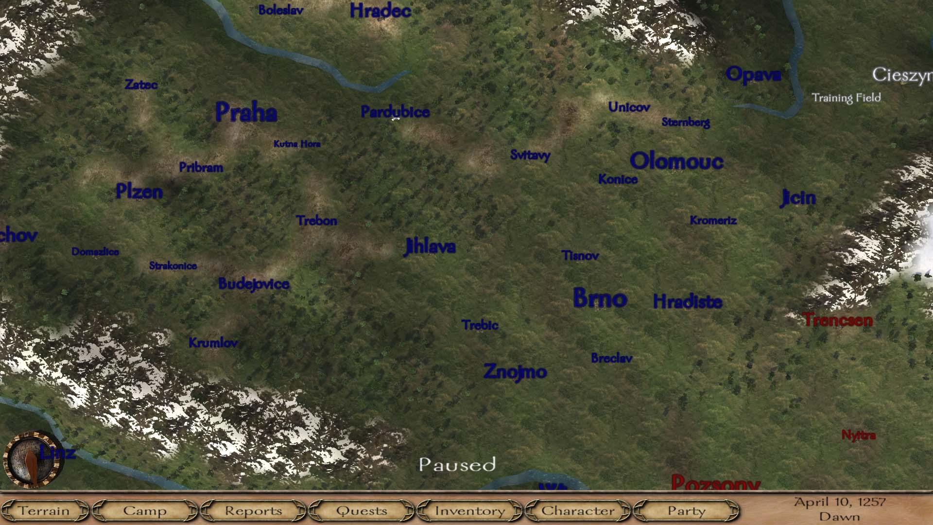 New map image 1257 AD Middle Europe mod for Mount & Blade Mod DB