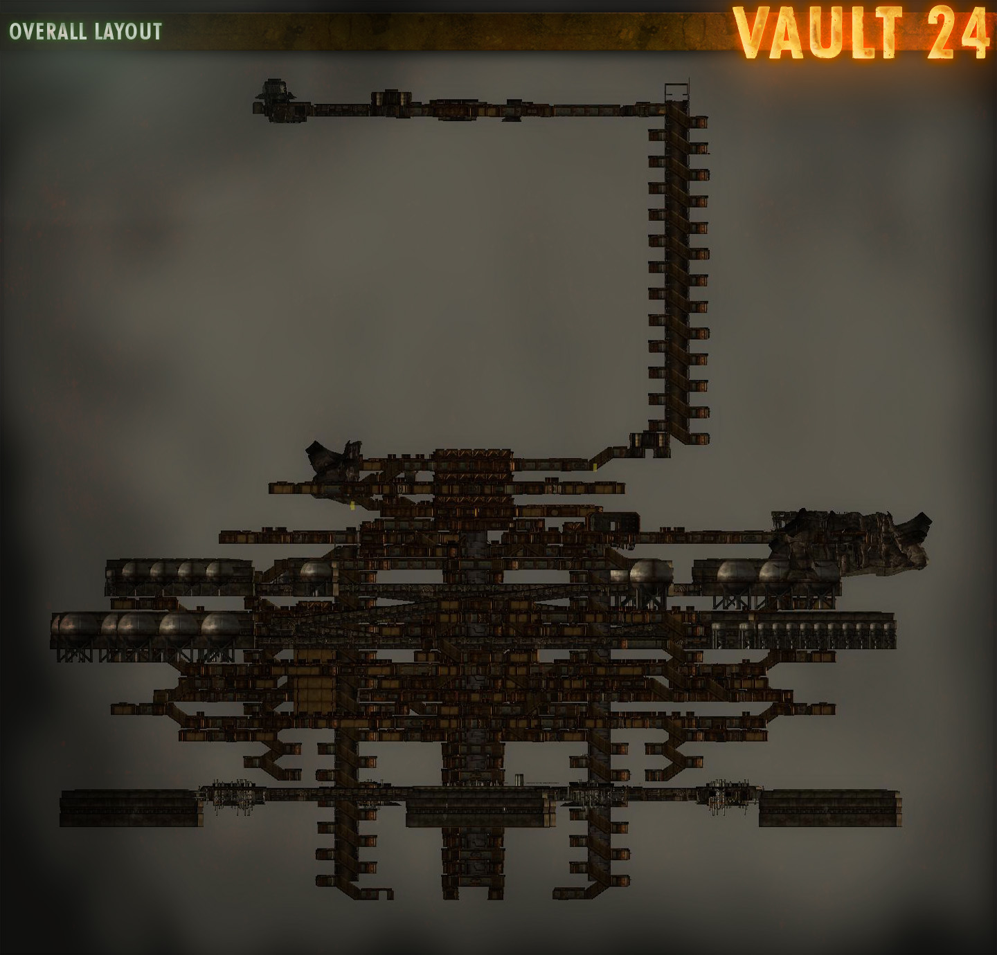 Overall Layout image Vault 24 mod for Fallout New Vegas Mod DB
