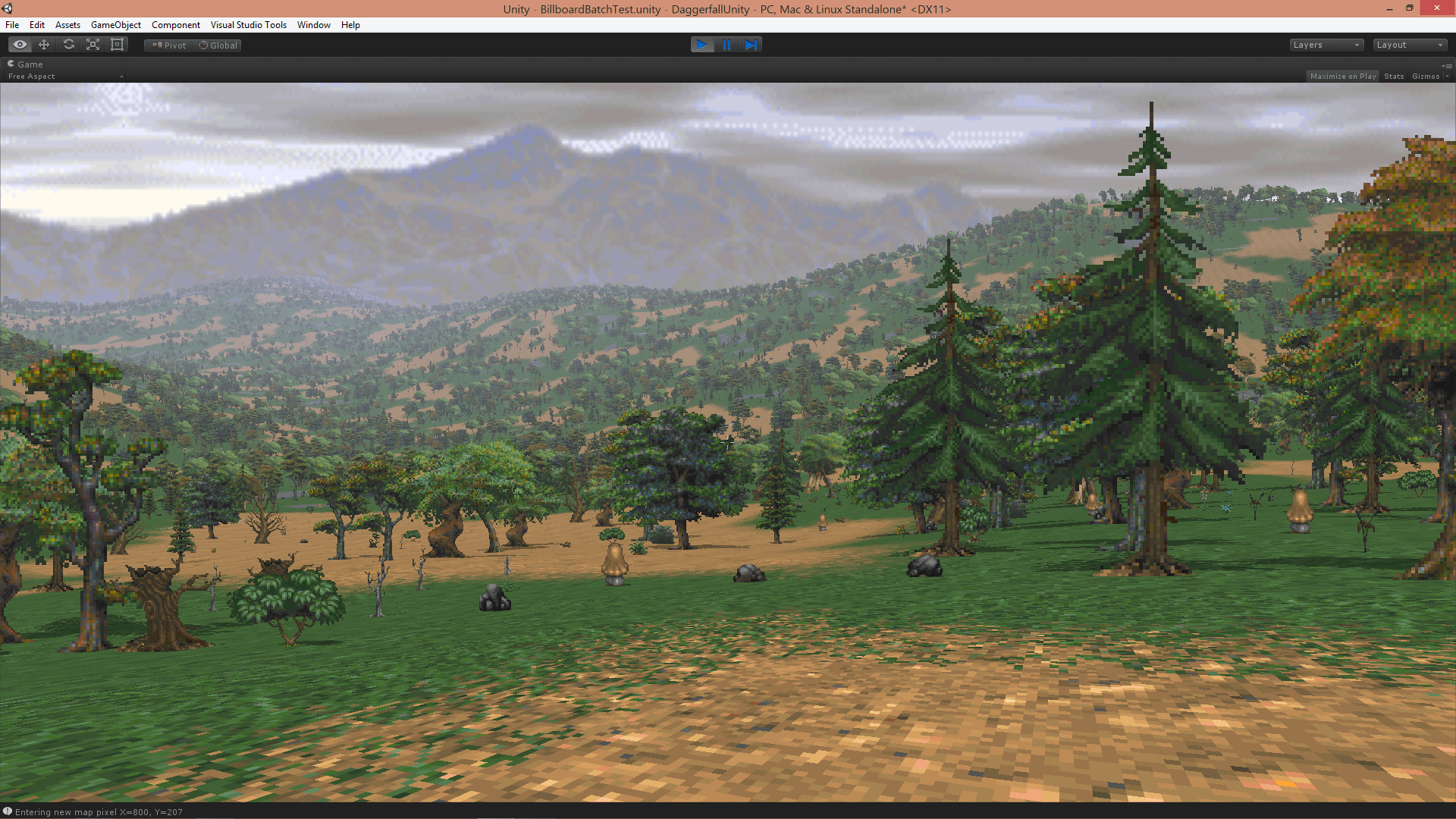 FIxed Tree Alignment image Daggerfall Unity mod for Elder Scrolls II