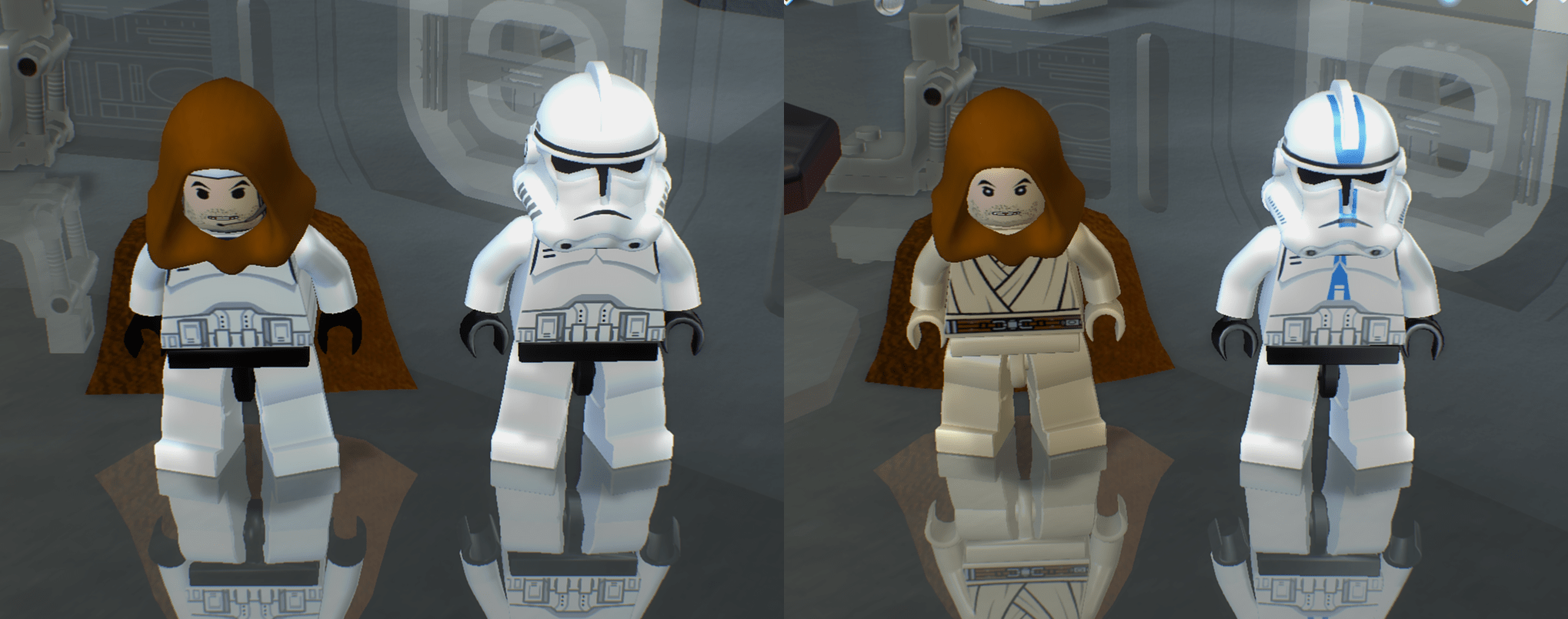 Disguised Clone and Ep III Clone Comparison image Lego Star Wars Modernized Character Texture
