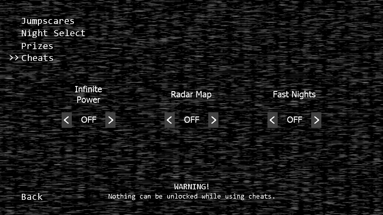 Cheats image Five Nights at Freddys Revised mod for Five Nights at Freddys Mod DB