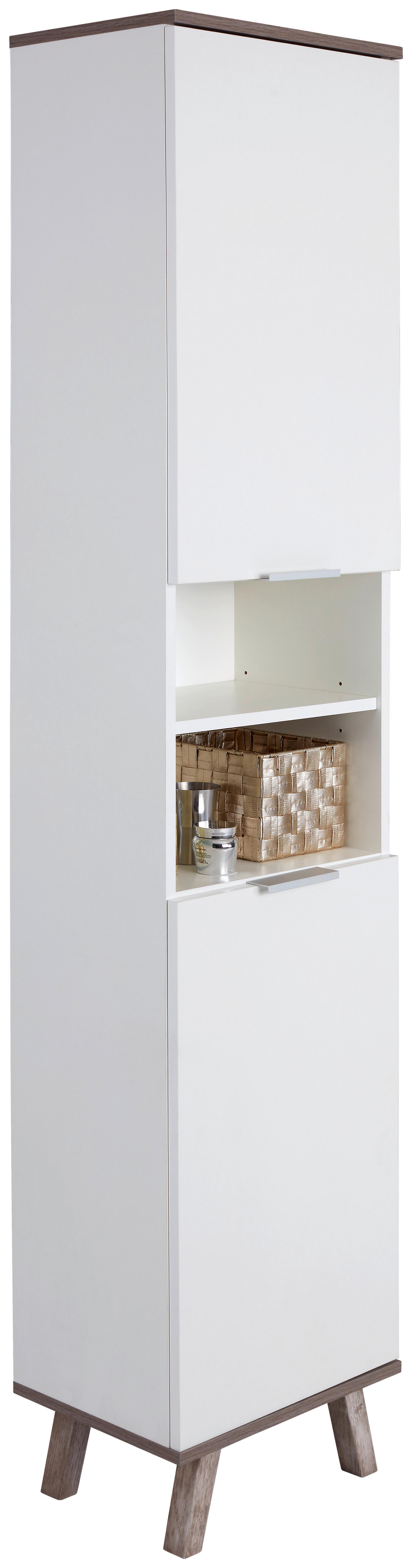 Badezimmer Hochschrank Regal Weiß 35 170 doxzpaca