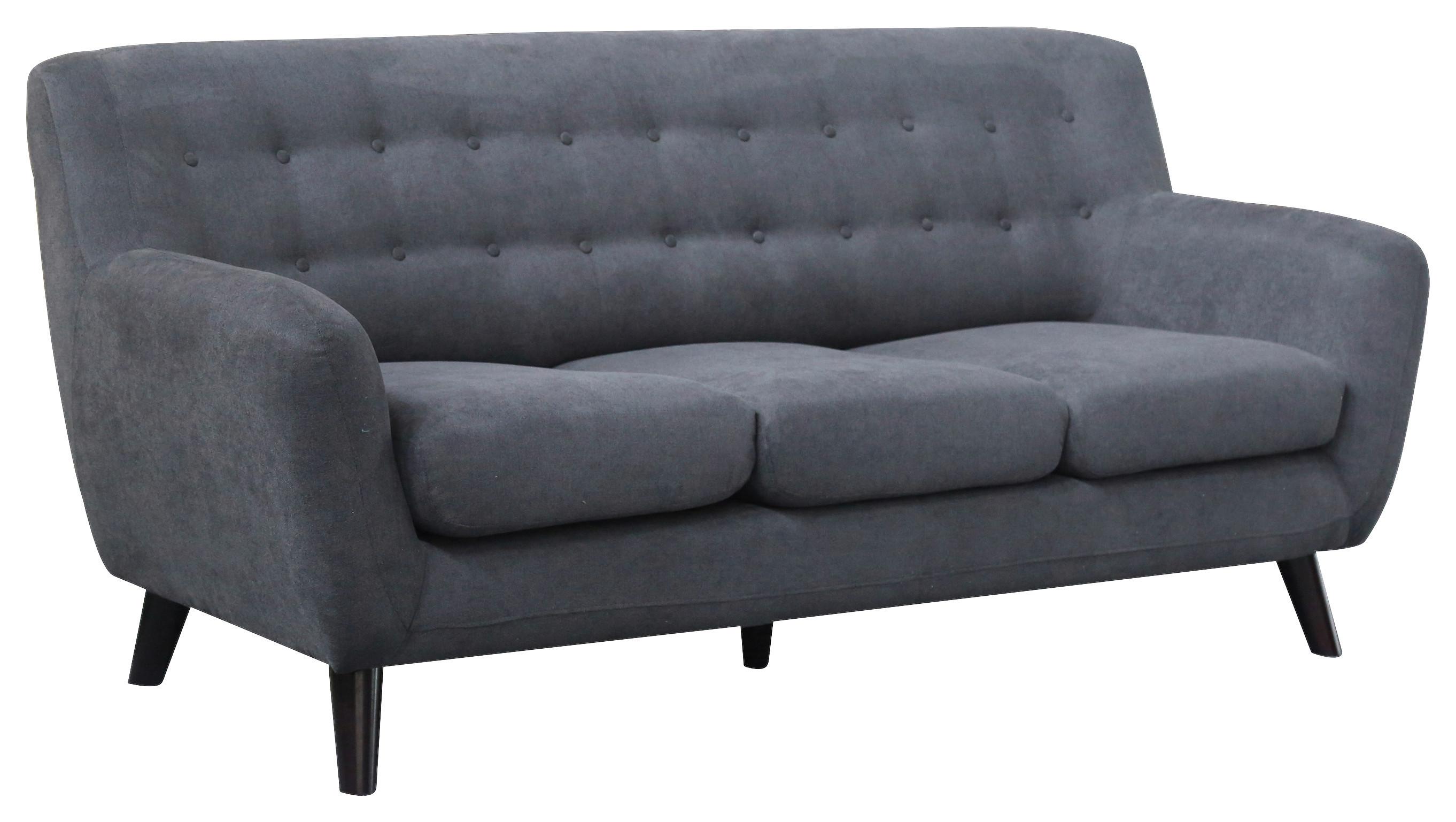 Elegantes DreisitzerSofa in Dunkelgrau entdecken