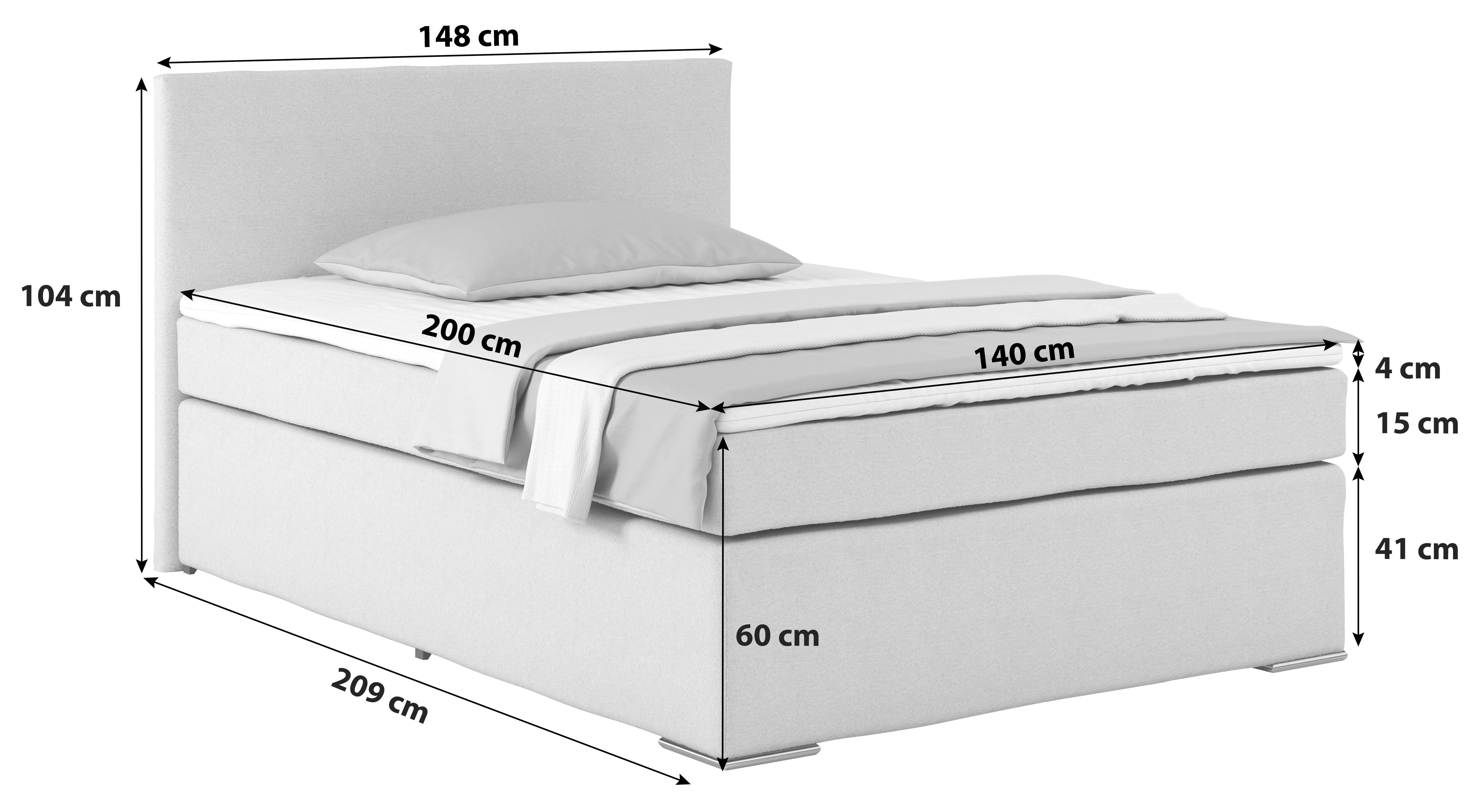 Boxspring ágyak a hálószobai luxus Möbelix