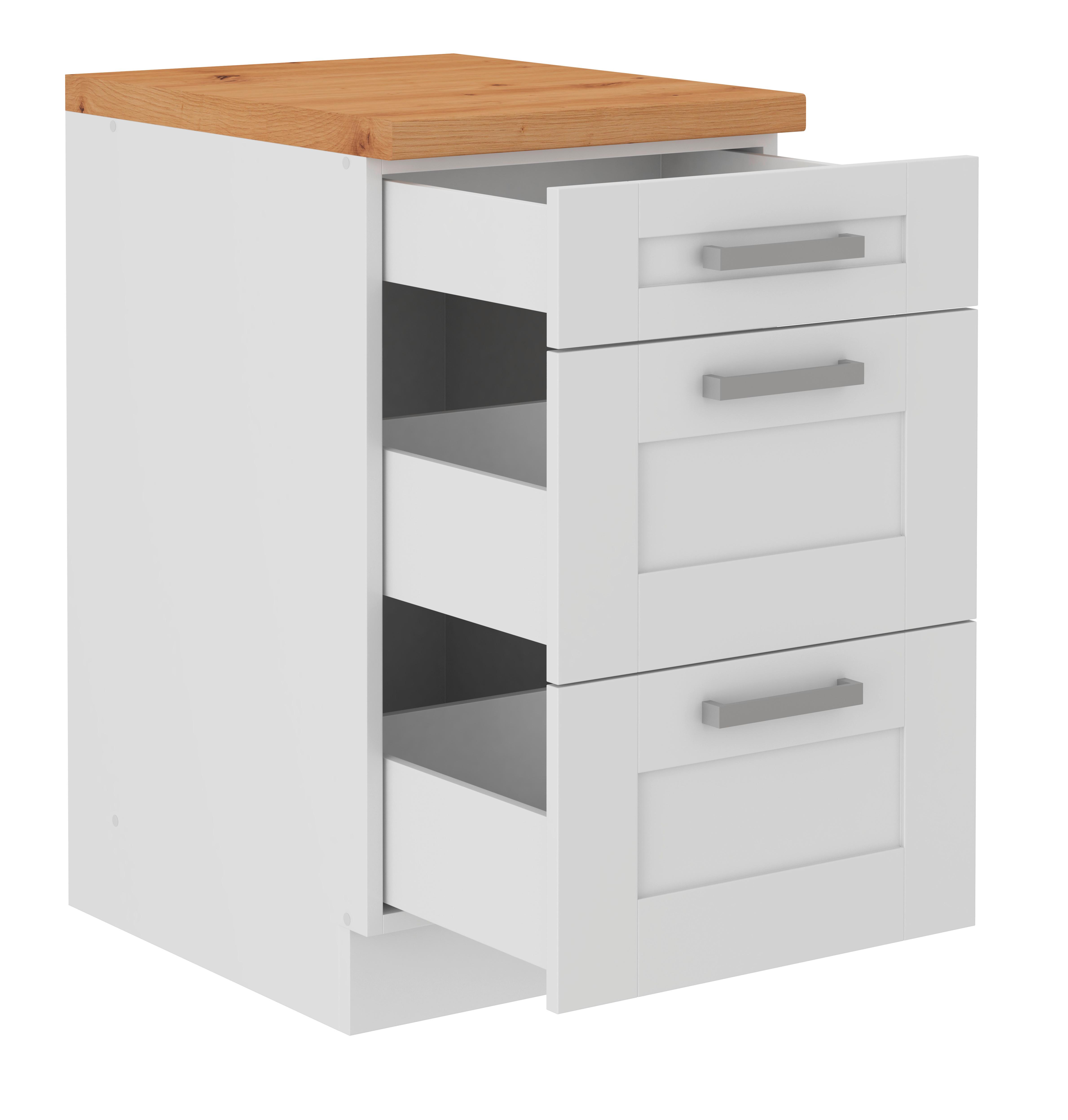 Weißen Küchenunterschrank In Kassettenoptik