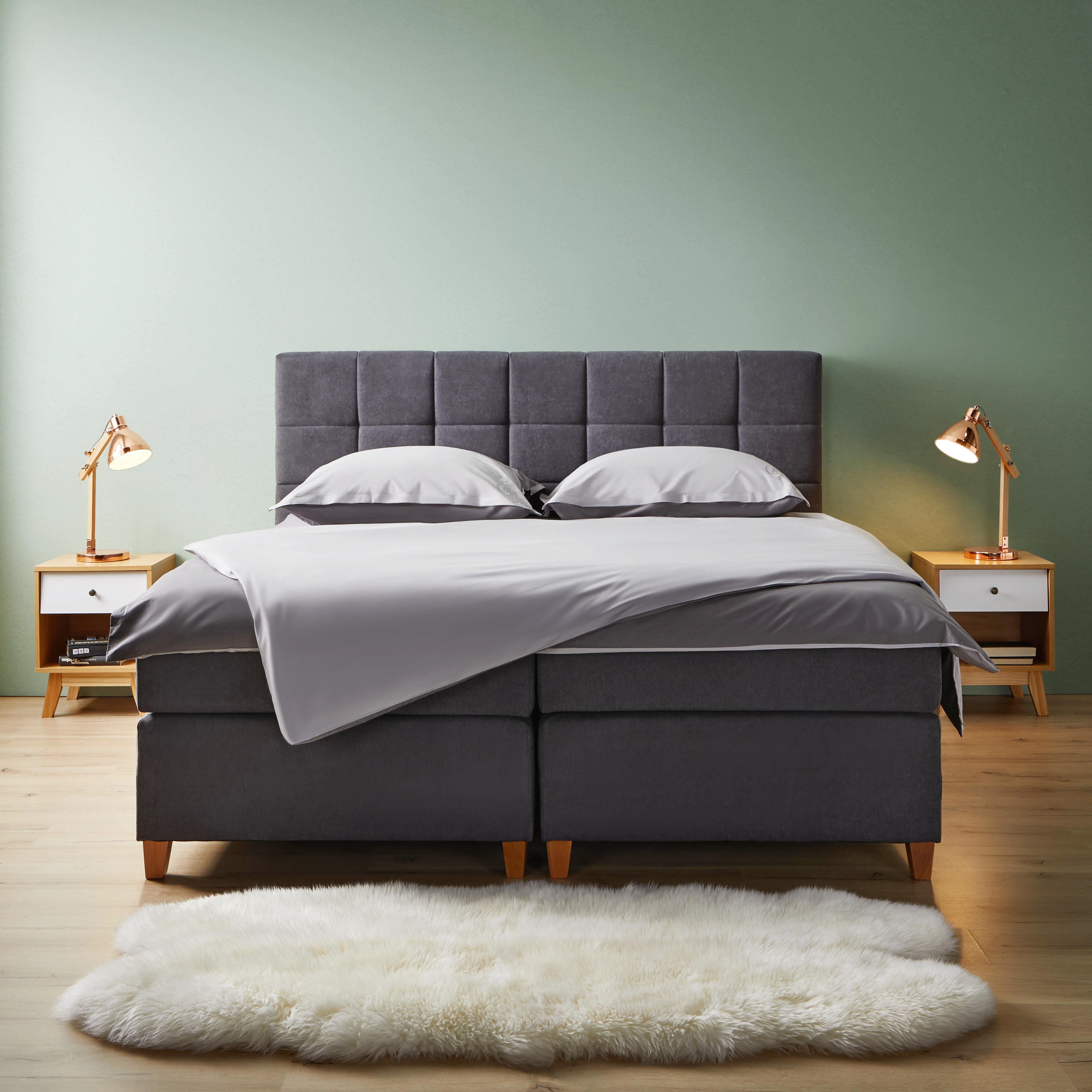 Boxspringbett in Dunkelgrau ca. 180x200cm inkl. Topper online kaufen mömax