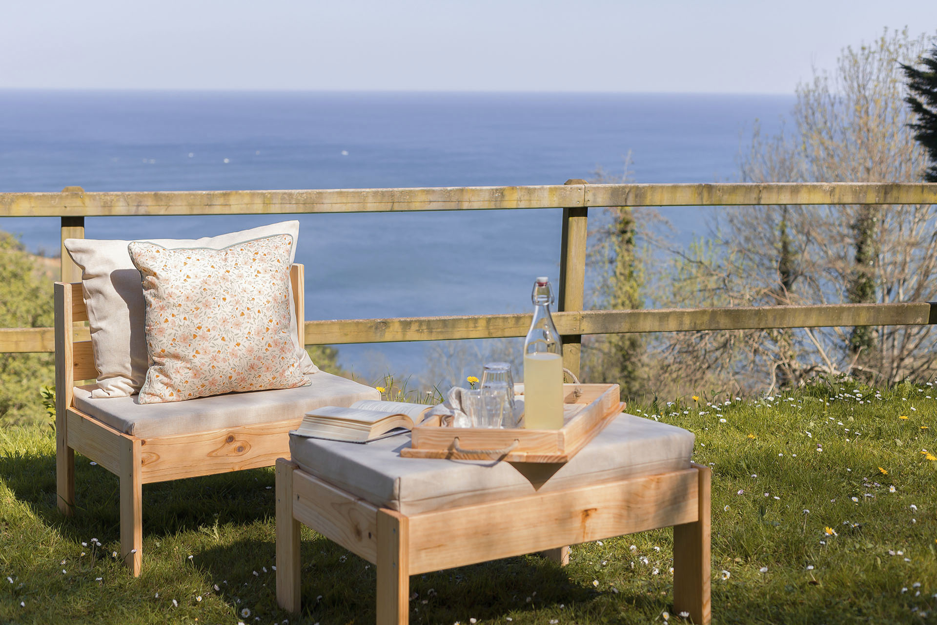 Conjunto modular chaise longue para exterior LUFE