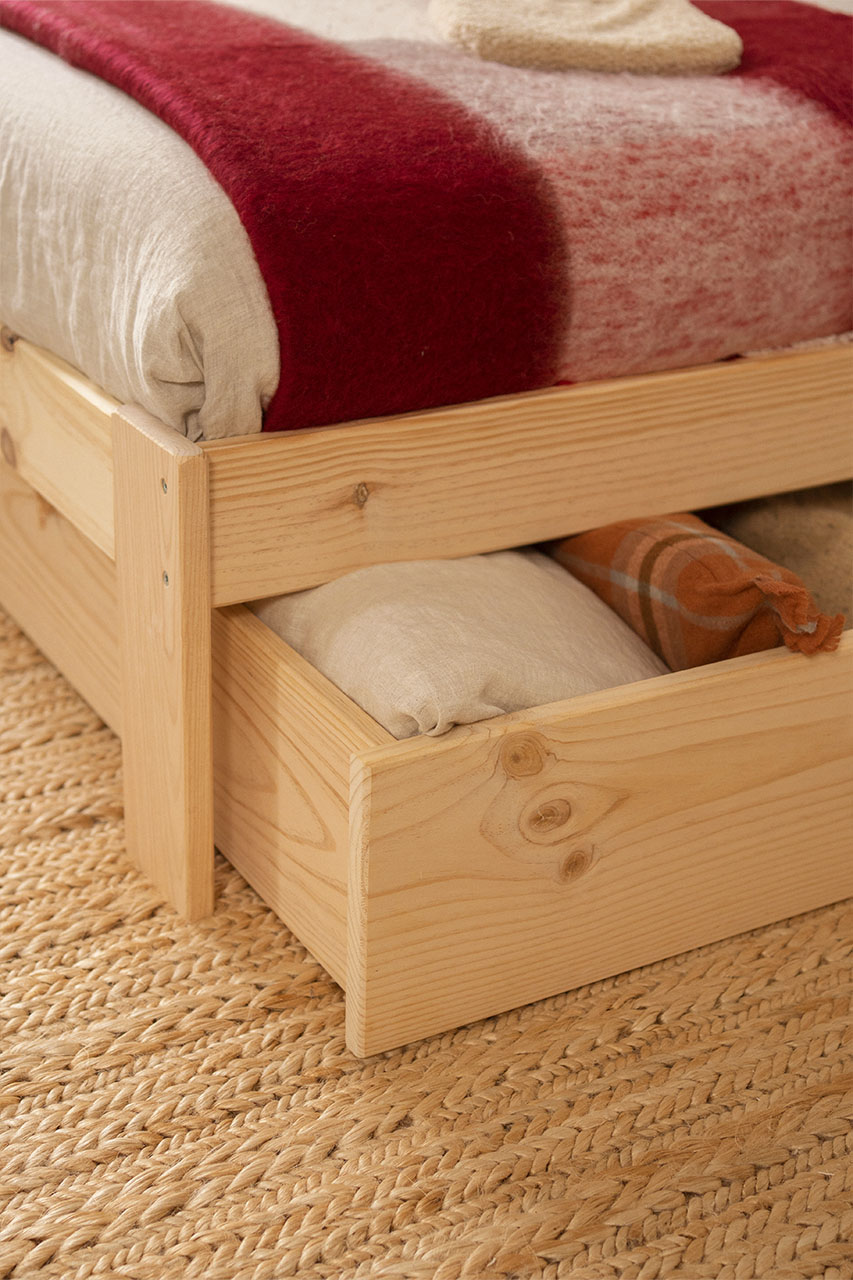 Cajones de almacenaje fondo 90 cm de madera LUFE