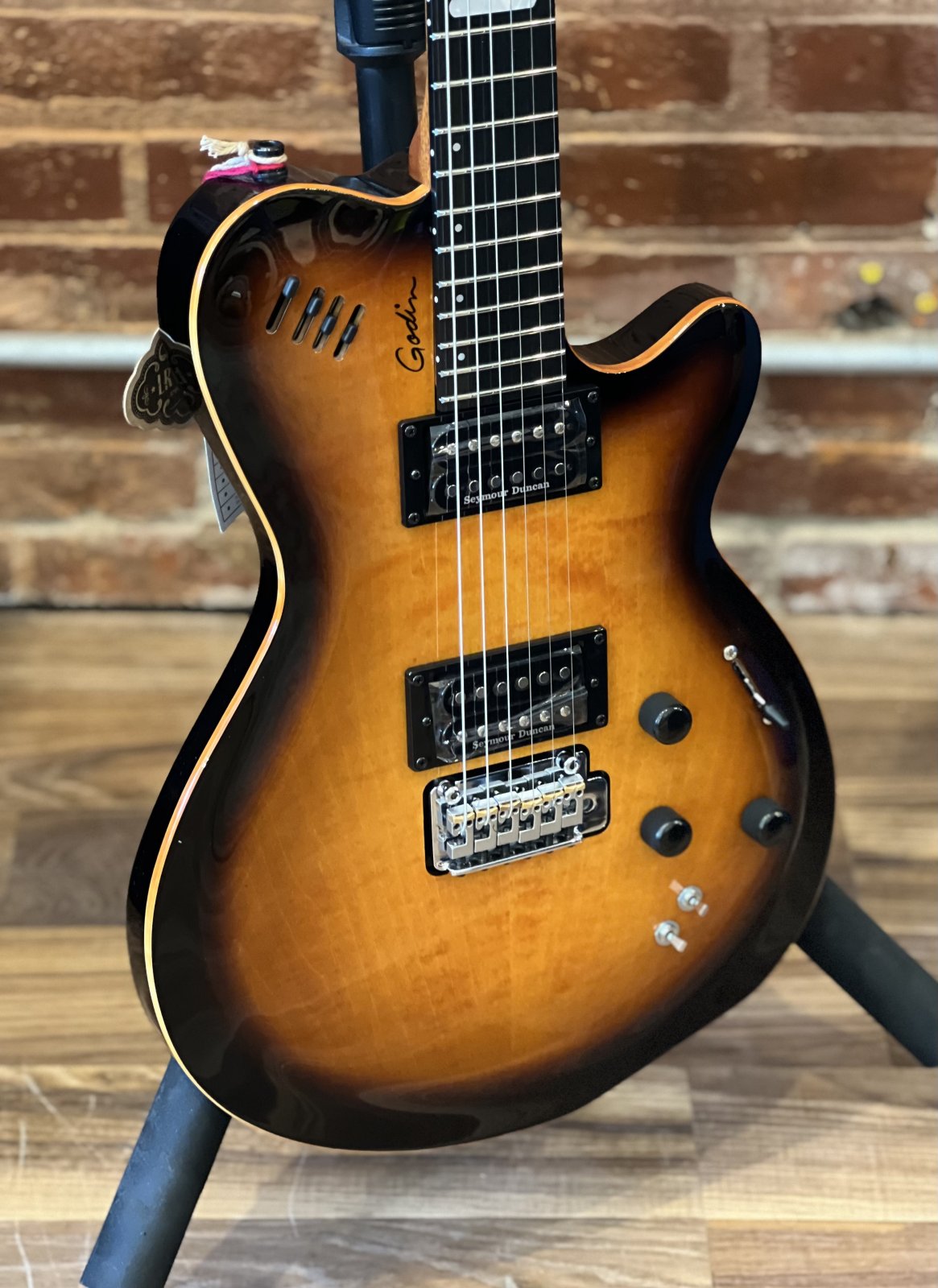 Godin LGXT Electric Guitar Cognac Burst Flame AA