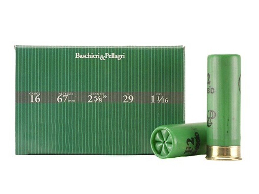 B&P F2 Classic Ammo 16 Ga 25/8 11/16oz 6 Shot Box of 25