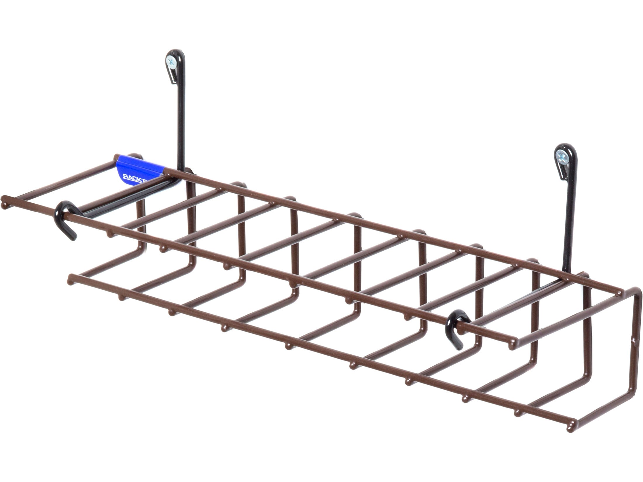 Rack'Em Racks 9 Pistol AddOn Pistol Rack Mount Anywhere Hooks Brown