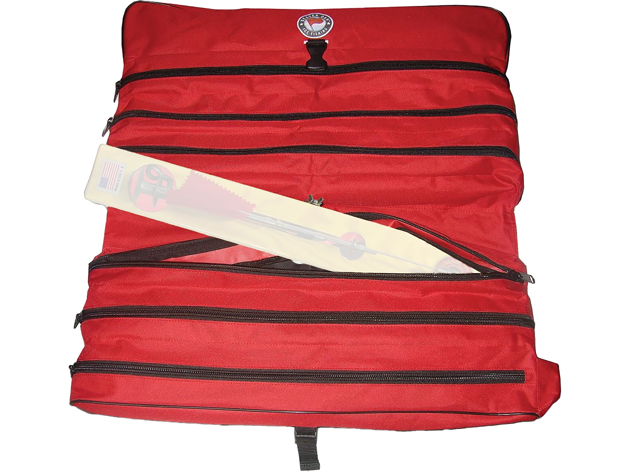 Beaver Dam Ice Fishing TipUp Carry Bag 7 pocket