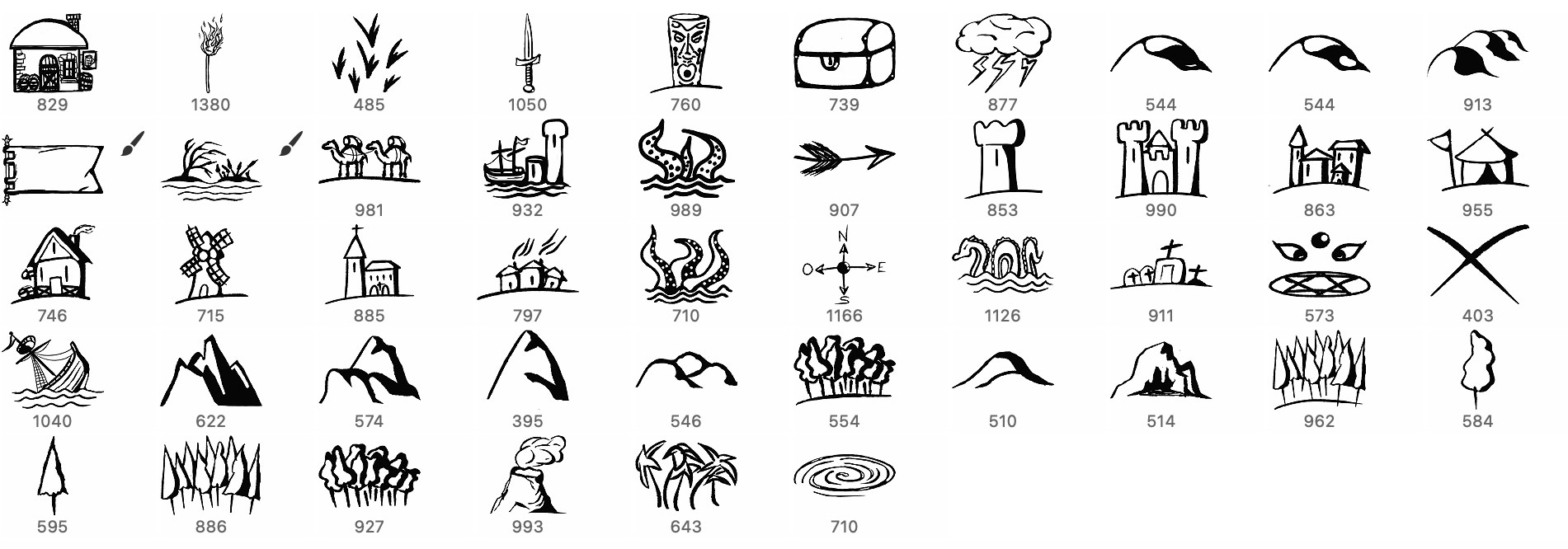 Free Brushes for Creating Maps brushes